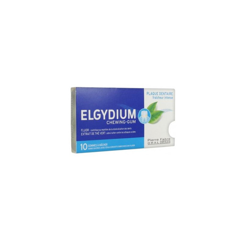 CHEWING GUM PLAQUE DENTAIRE X10 ELGYDIUM