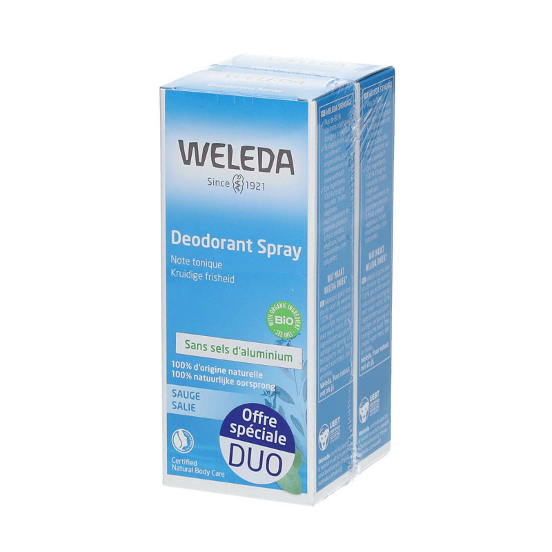 DEODORANT SPRAY SAUGE BIO 100ML X2 WELEDA