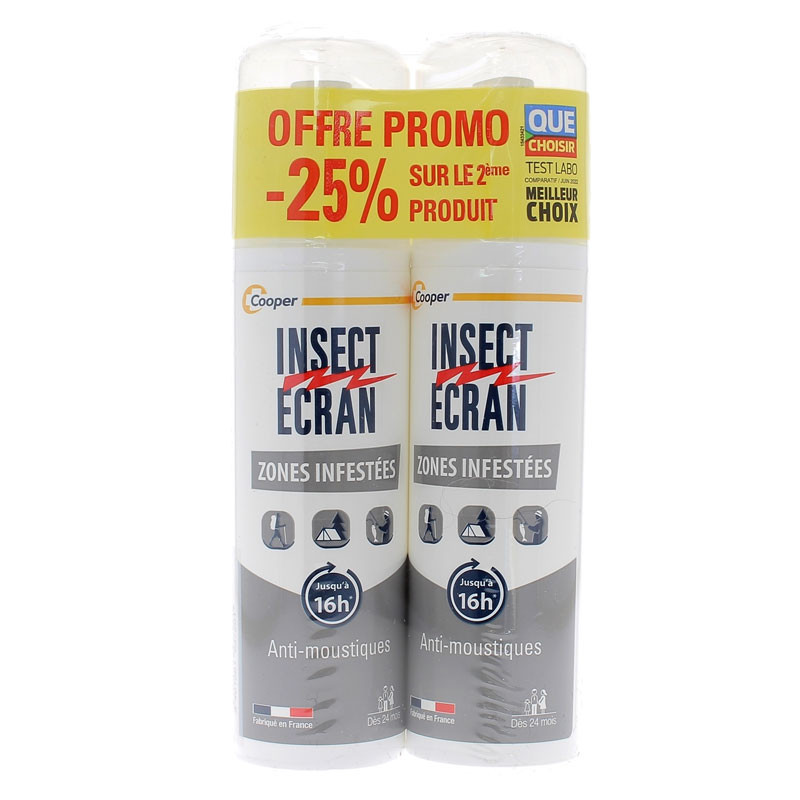 INSECT ECRAN - Anti-moustiques - Spray répulsif peau - Protection contre  les piqûres de moustiques - Zones Infestées – Made in France - 100 ml