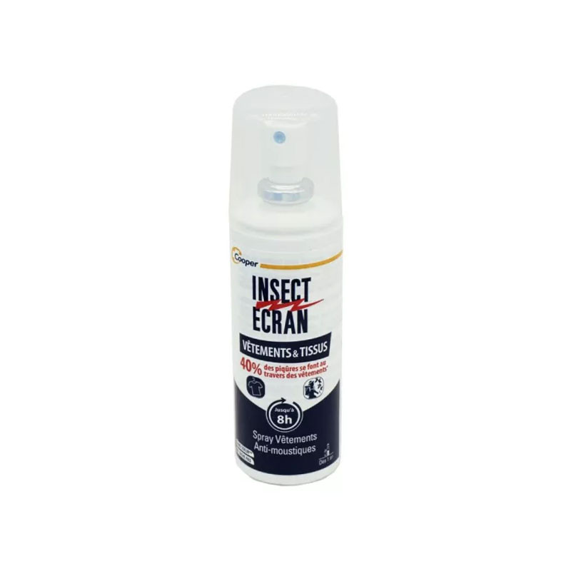 INSECT ECRAN SPRAY ANTI-MOUSTIQUES VÊTEMENTS & TISSUS 100ML COOPER