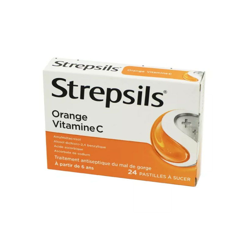 STREPSILS ORANGE VITAMINE C 24 PASTILLES