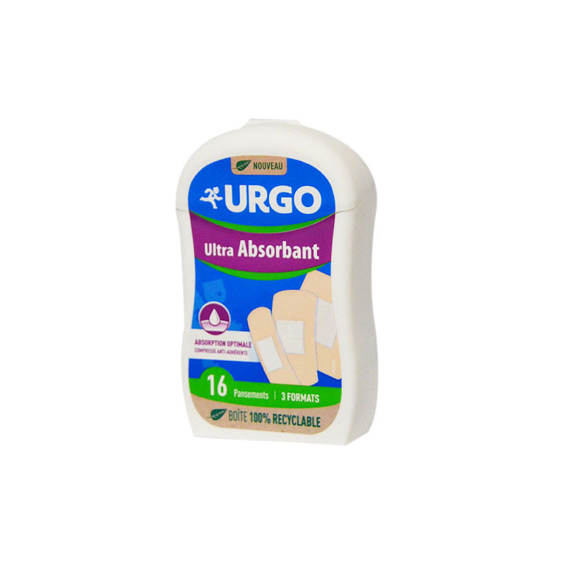 URGO ULTRA ABSORBANT 16 PANSEMENTS URGO URGO ULTRA ABSORBANT 16 PANSEMENTS URGO