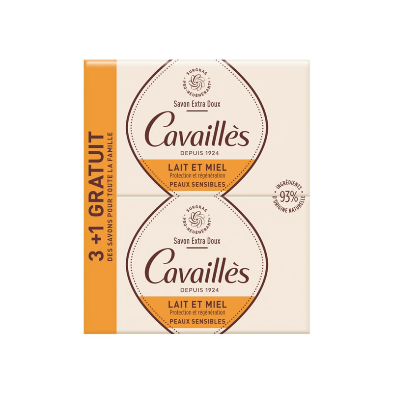 SAVON SURGRAS 250GR LAIT ET MIEL 3+1 OFFERT ROGE CAVAILLES