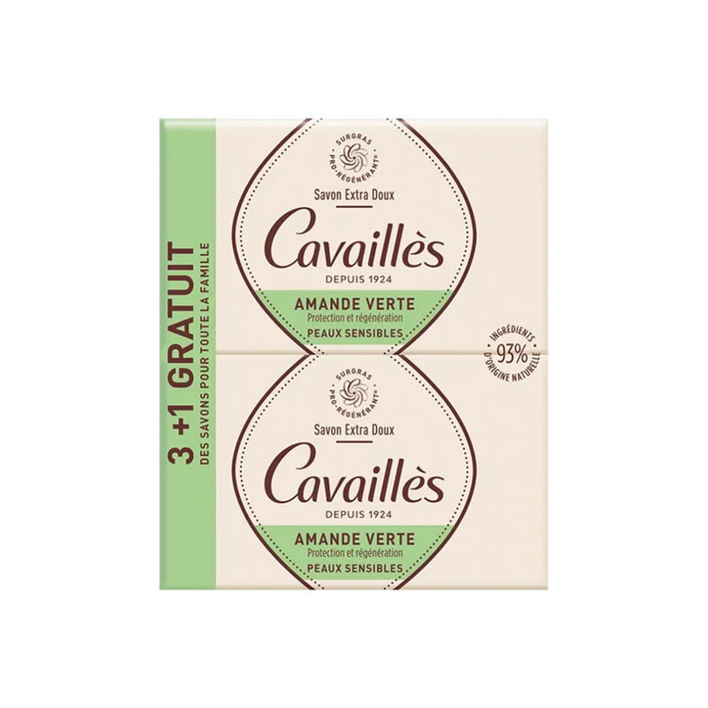 SAVON SURGRAS 250GR AMANDE VERTE 3+1 OFFERT ROGE CAVAILLES