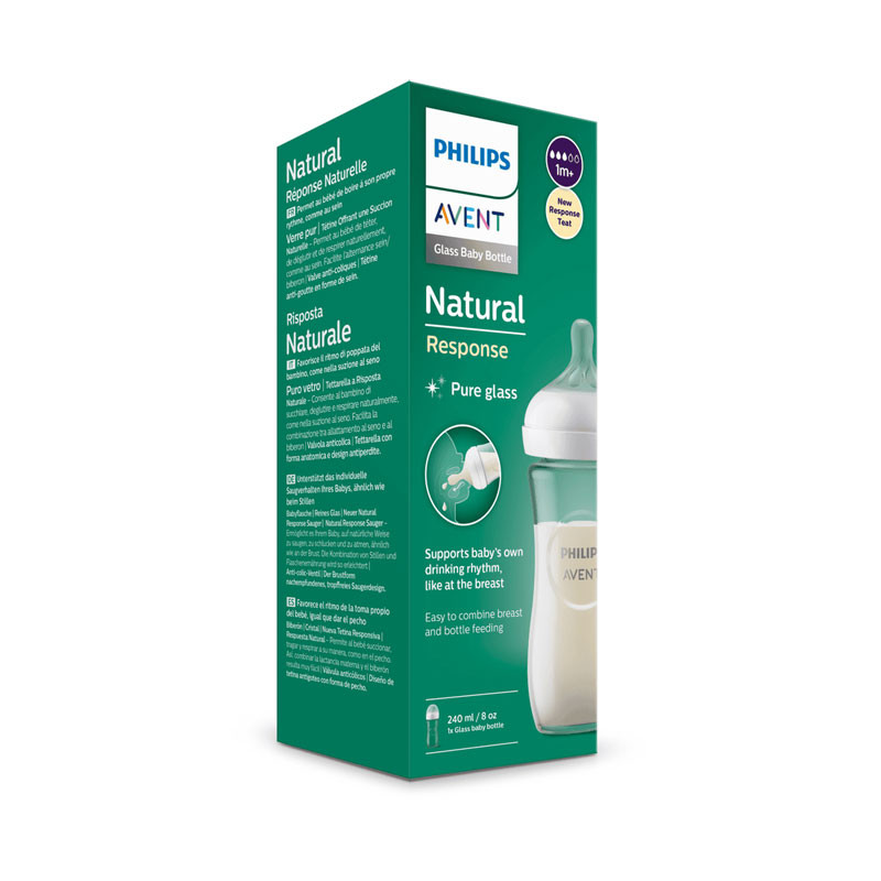 AVENT BIBERON NATURAL Response 0 Mois et + Biberon en Verre 