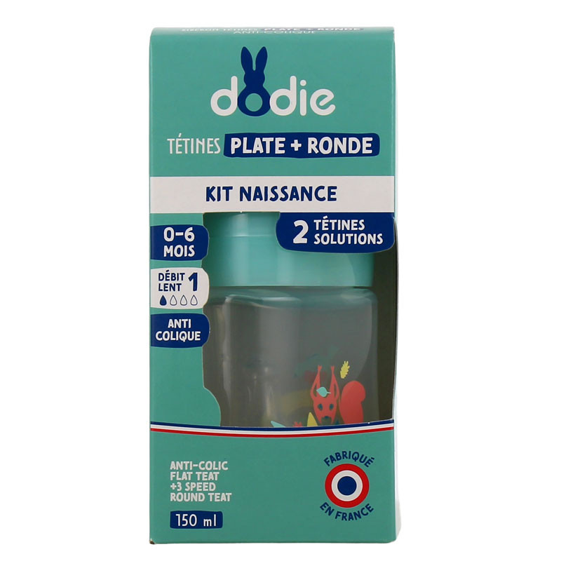 BIBERON ANTI COLIQUE 0-6 MOIS KIT NAISSANCE 150ML DODIE