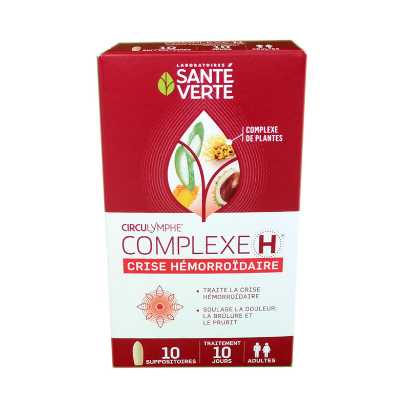 Sante Verte Circulymphe COMPLEXE H 10 suppositoires - Easypara