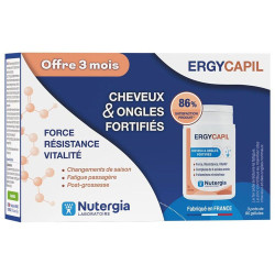 ERGYCAPIL CHEVEUX ONGLES FORTIFIES 3 x 90 GELULES NUTERGIA