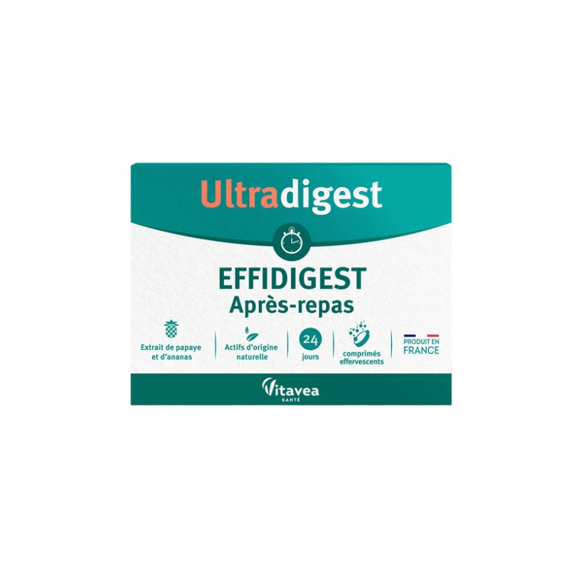 EFFIDIGEST APRES REPAS 24 COMPRIMES EFFERVESCENTS VITAVEA