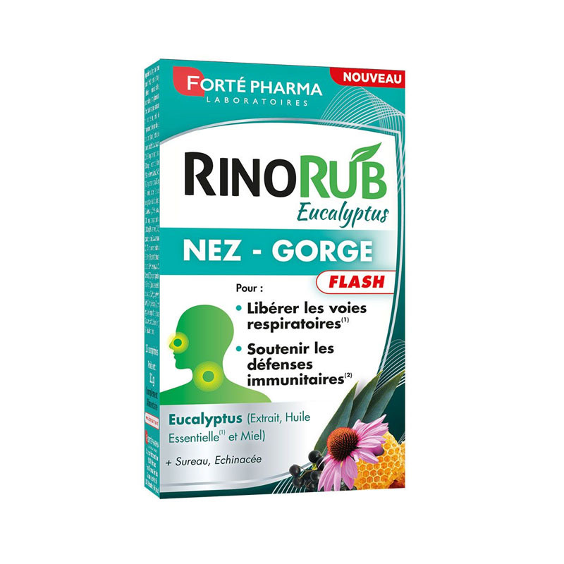 RINORUB EUCALYPTUS FLASH NEZ GORGE 15 COMPRIMES FORTE PHARMA RINORUB EUCALYPTUS FLASH NEZ GORGE 15 COMPRIMES FORTE PHARMA