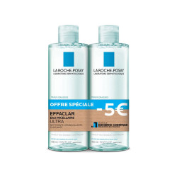 EFFACLAR EAU MICELLAIRE ULTRA LOT DE 2 X 400 ML LA ROCHE POSAY