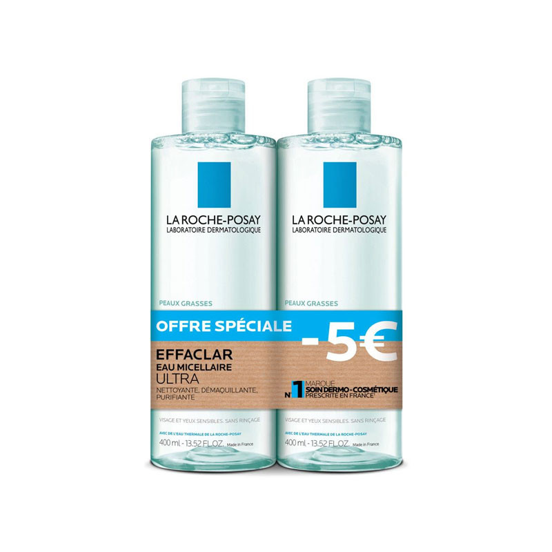 Eau Micellaire nettoyante demaquillante Effaclar 400 ML, La Roche Posay