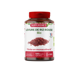 LEVURE DE RIZ ROUGE BIO 120 GELULES SUPERDIET