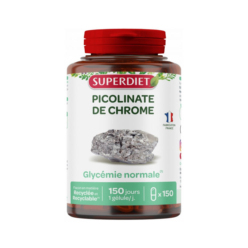PICOLINATE DE CHROME 150 GELULES SUPERDIET PICOLINATE DE CHROME 150 GELULES SUPERDIET