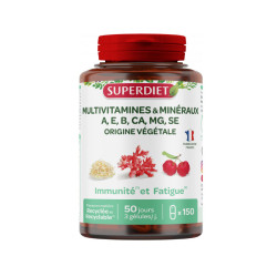 MULTIVITAMINES ET MINÉREAUX 150 GÉLULES SUPERDIET