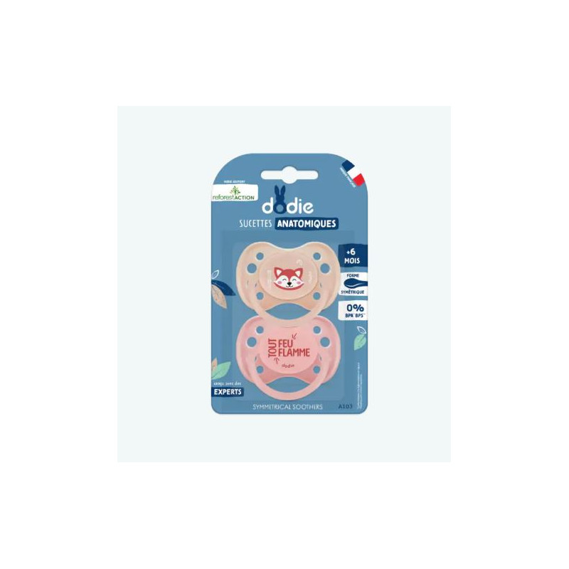 SUCETTE ANATOMIQUE +6 MOIS TOUT FEU FLAMME SILICONE LOT DE 2 DODIE SUCETTE ANATOMIQUE +6 MOIS TOUT FEU FLAMME SILICONE LOT DE 2 DODIE