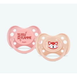SUCETTE ANATOMIQUE +6 MOIS TOUT FEU FLAMME SILICONE LOT DE 2 DODIE