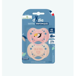 SUCETTE ANATOMIQUE +18 MOIS PAS DE PRISE DE BEC SILICONE LOT DE 2 DODIE