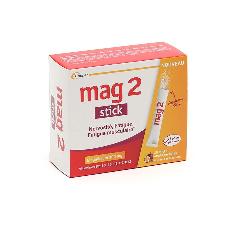 MAG 2 NERVOSITÉ FATIGUE 30 STICKS COOPER