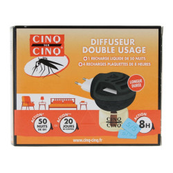 CINQ SUR CINQ DIFFUSEUR DOUBLE USAGE ANTI MOUSTIQUES