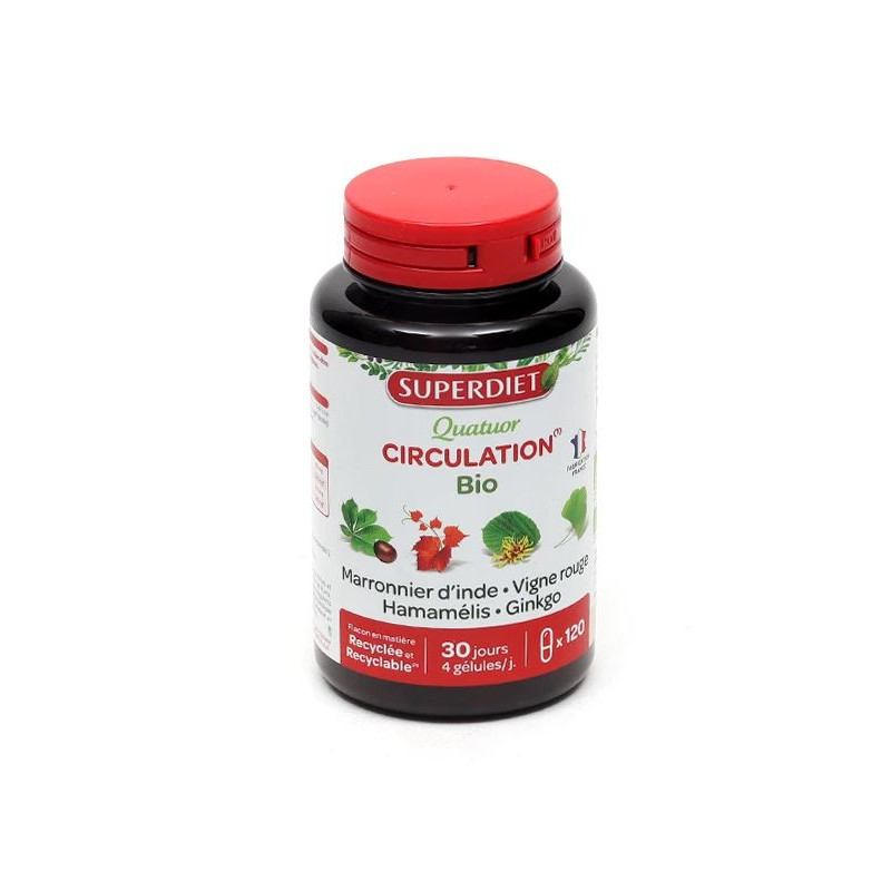 QUATUOR CIRCULATION BIO 120 GELULES SUPERDIET QUATUOR CIRCULATION BIO 120 GELULES SUPERDIET