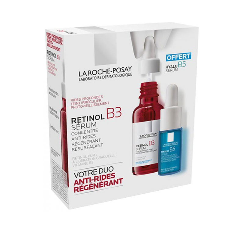 DUO RETINOL B3 SERUM 30ML + OFFERT HYALU B5 SERUM CONCENTRE ANTIRIDES REPARATEUR REPULPANT 10ML LA ROCHE POSAY