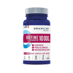 BIOTINE 1000 μg CHEVEUX PEAU ONGLES 60 COMPRIMES GRANIONS