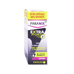 Paranix Extra Fort 5 minutes - Lotion Anti-Poux et Lentes 100% efficace* 2  en 1 : traite et protège – Format Familial 200 ml – Peigne fin en métal  inclus : : Hygiène et Santé