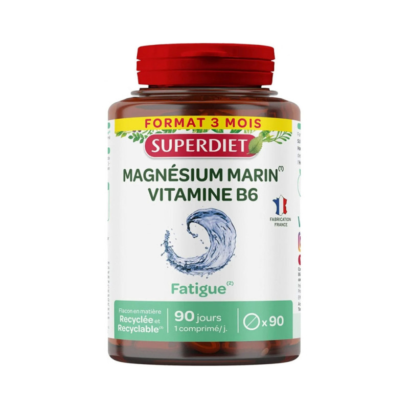 MAGNESIUM MARIN VITAMINE B6 90 COMPRIMES SUPERDIET MAGNESIUM MARIN VITAMINE B6 90 COMPRIMES SUPERDIET