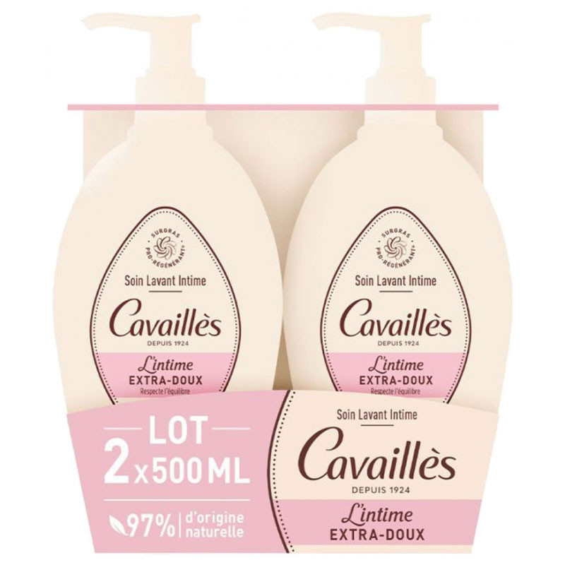 L'INTIME EXTRA-DOUX LOT DE 2 X 500ML ROGE CAVAILLES L'INTIME EXTRA-DOUX LOT DE 2 X 500ML ROGE CAVAILLES