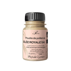 POUDRE DE POLLEN ET GELÉE ROYALE BIO 60 GELULES PHYTALESSENCE