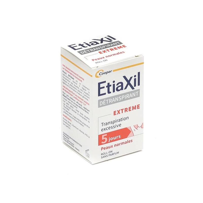 DETRANSPIRANT EXTRÊME AISSELLES ROLL ON PEAUX NORMALES 15ML ETIAXIL