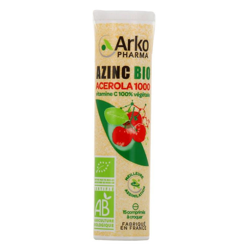 AZINC BIO ACEROLA 1000 15 COMPRIMES à CROQUER ARKOPHARMA