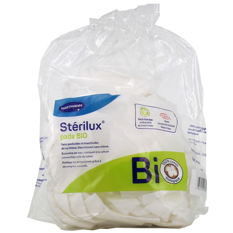 STERILUX PADS BIO 160 rectangles HARTMANN