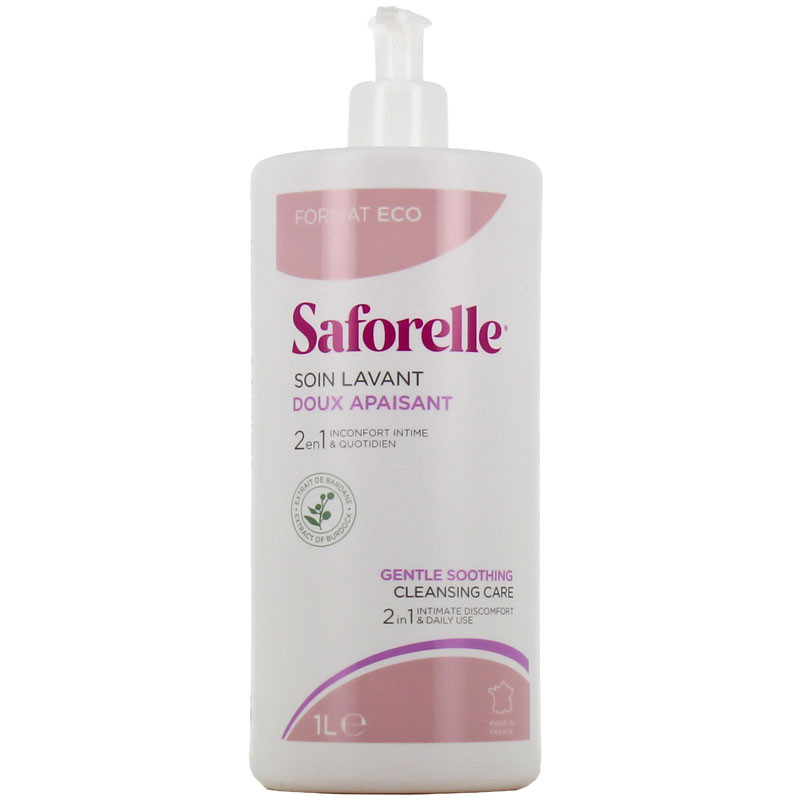 Saforelle - Soin lavant doux apaisant 2 en 1 Inconfort intime & quotidien  (250 ml)