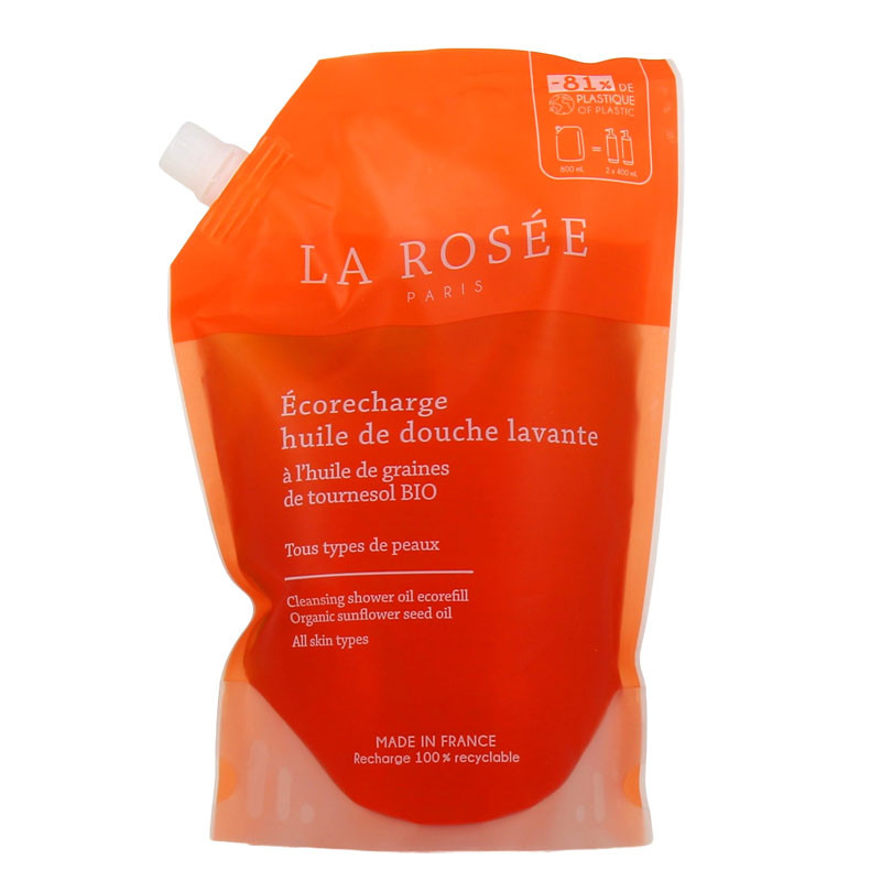 HUILE DE DOUCHE LAVANTE ECO RECHARGE 800ML LA ROSÉE PARIS HUILE DE DOUCHE LAVANTE ECO RECHARGE 800ML LA ROSÉE PARIS