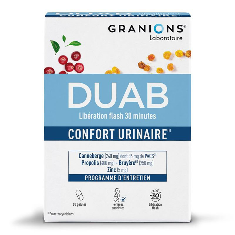 DUAB CONFORT URINAIRE 20 GELULES GRANIONS