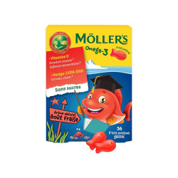 MOLLER'S OMEGA 3 P'TITS POISSONS X36 FRAISE