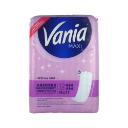 SERVIETTES NUIT EXTRA LONGUES X12 VANIA