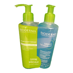 SEBIUM GEL MOUSSANT LOT DE 2x200ML BIODERMA