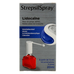 STREPSILSPRAY LIDOCAINE COLLUTOIRE 20 ML