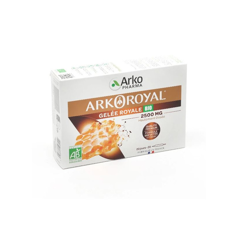 ARKOROYAL GELEE ROYALE BIO 2500MG 20 AMPOULES ARKOPHARMA