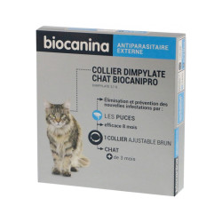 COLLIER DIMPYLATE CHAT BIOCANIPRO ANTIPARASITAIRE EXTERNE BIOCANINA