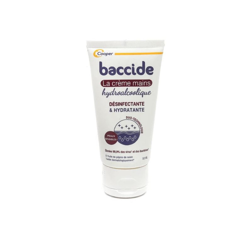 BACCIDE CREME MAINS HYDROALCOOLIQUE 50ML