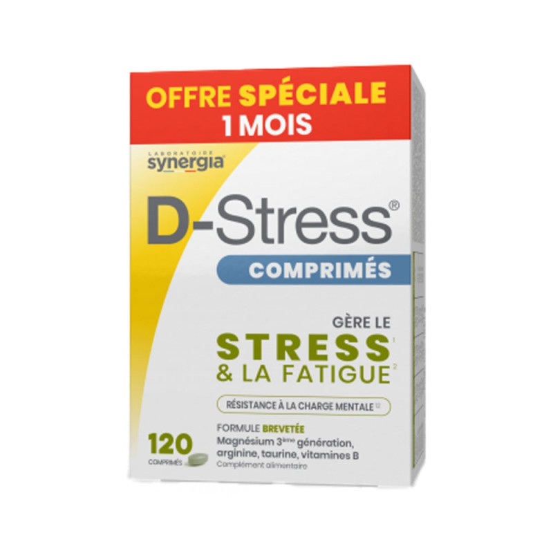 D-STRESS  STRESS FATIGUE 120 comprimés SYNERGIA
