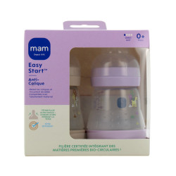 EASY START ANTI COLIQUE 0MOIS+ DEBIT LENT 2X160ML LILAS SABLE MAM