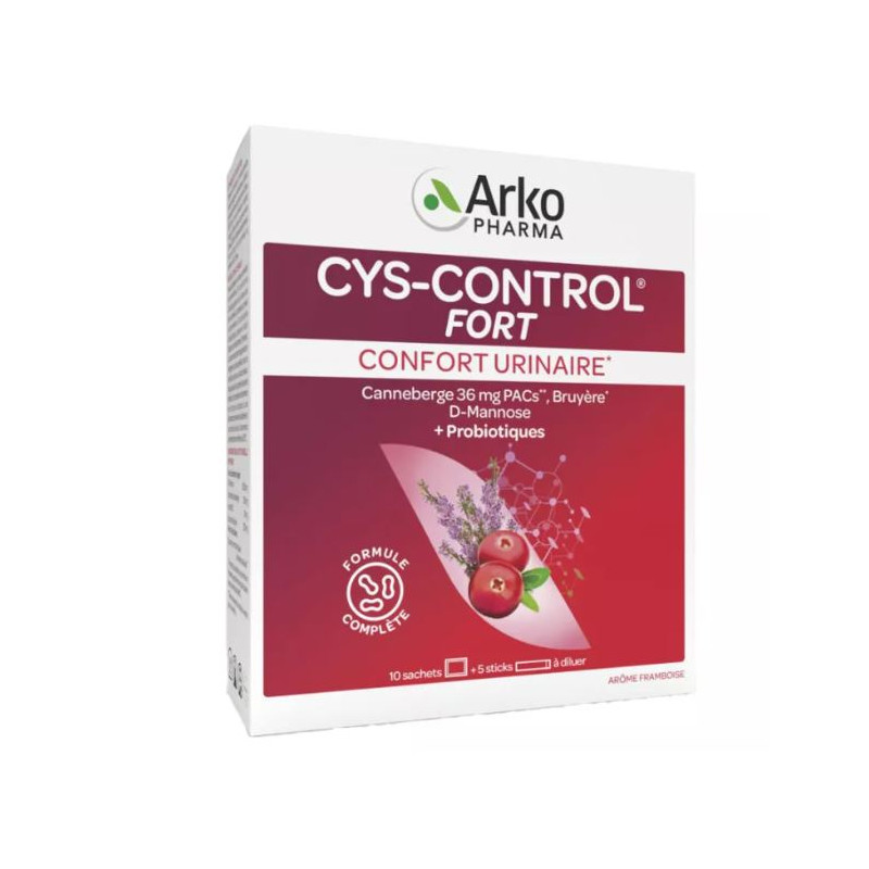 CYS CONTROL FORT CONFORT URINAIRE 10 SACHETS + 5 STICKS ARKOPHARMA