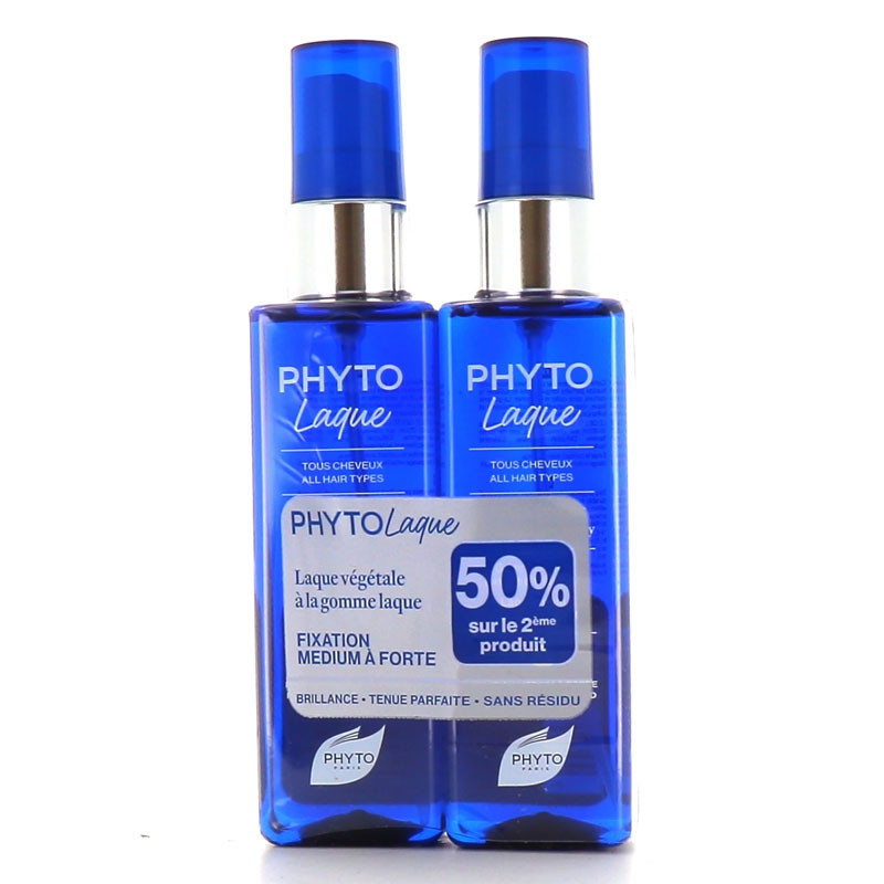 PHYTOLAQUE LAQUE VEGETALE TOUS CHEVEUX LOT DE 2X100ML PHYTO