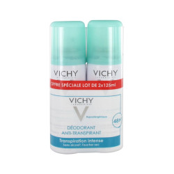 DEODORANT ANTI-TRANSPIRANT 48H SPRAY  LOT DE 2X125ML VICHY