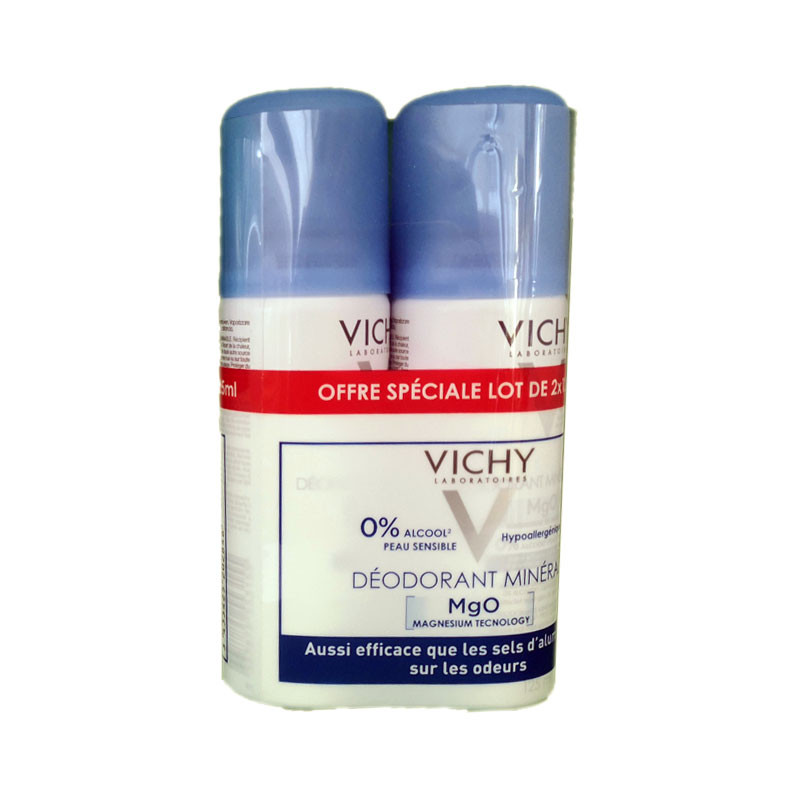 DEODORANT MINERAL 48H SPRAY LOT DE 2X125ML VICHY